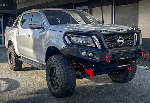 hamer king series plus bull bar nissan navara 2020 to 2025 model np300 triple hoop protection bullbar>