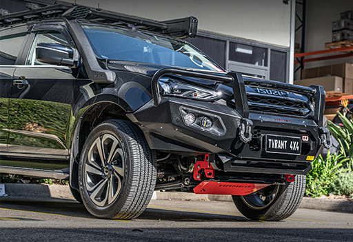 hamer king series plus bull bar isuzu mux 2021 to 2024 model mu-x triple hoop protection bullbar>