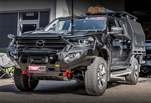 hamer king series plus bull bar mazda bt50 2021 to 2024 model bt-50 triple hoop protection bullbar>