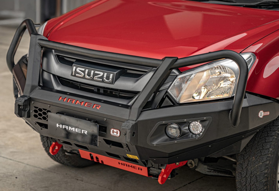 hamer king series plus bull bar isuzu dmax 2016 to 2020 models d-max triple hoop protection bullbar