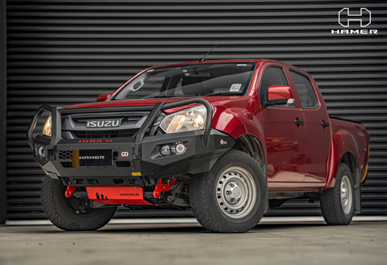 hamer king series plus bull bar isuzu dmax 2016 to 2020 models d-max triple hoop protection bullbar>