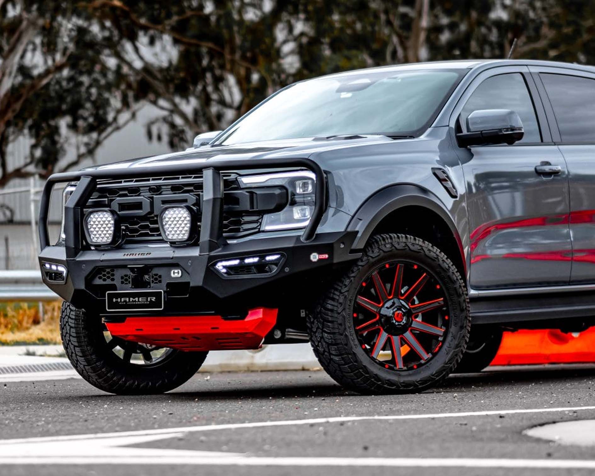 next gen raptor bull bar, atlas series plus hooped front bar, Front Bumper replacement, steel bullbars full protection>