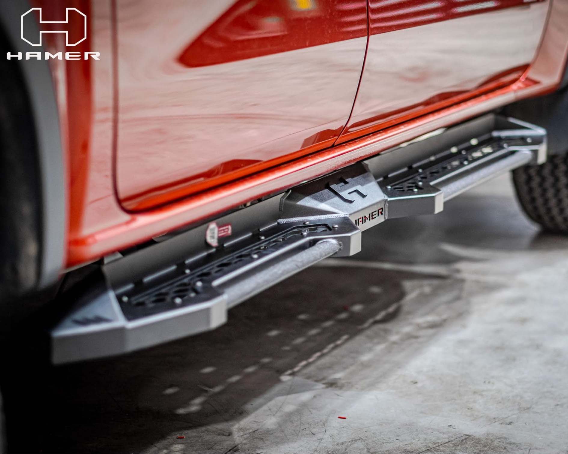 side steps, hamer shadow side steps, rock sliders>