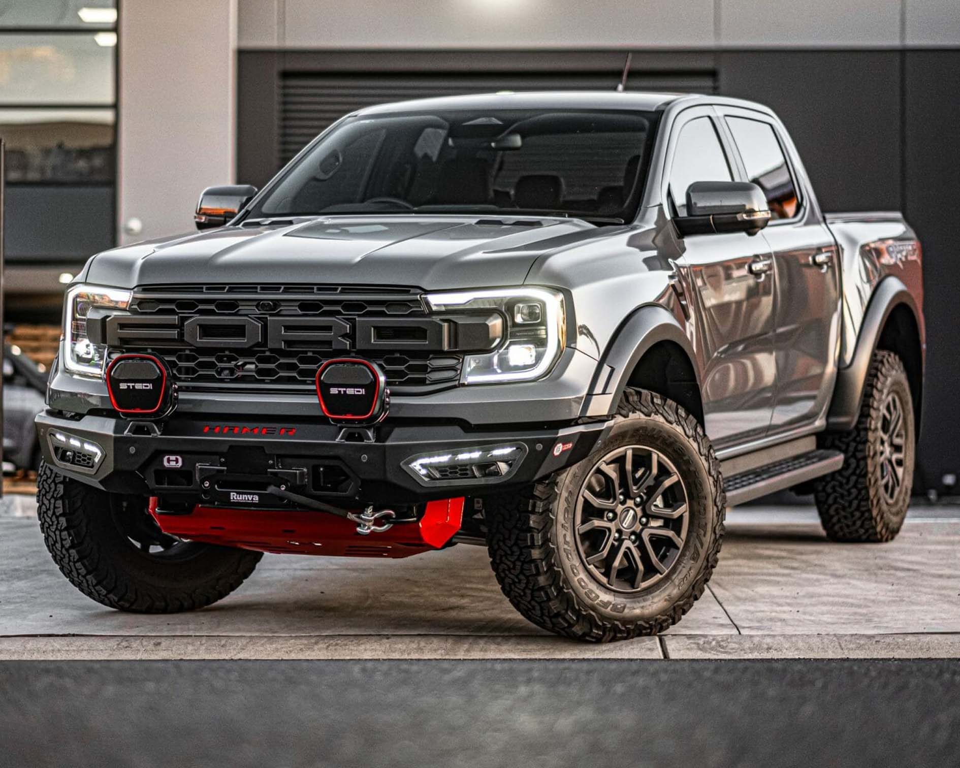 next gen raptor bull bar, atlas series front bar, Front Bumper replacement, steel bullbars Hoopless bar>