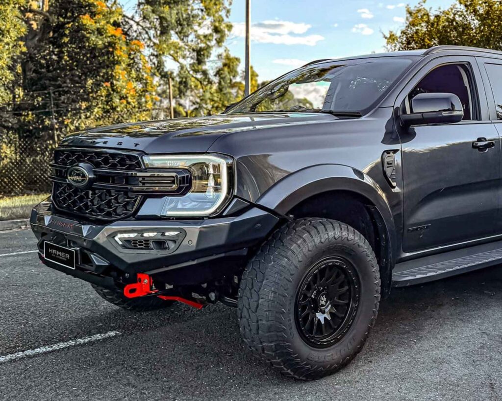 next gen everest bull bar, atlas series front bar, Front Bumper replacement, steel bullbars Hoopless bar