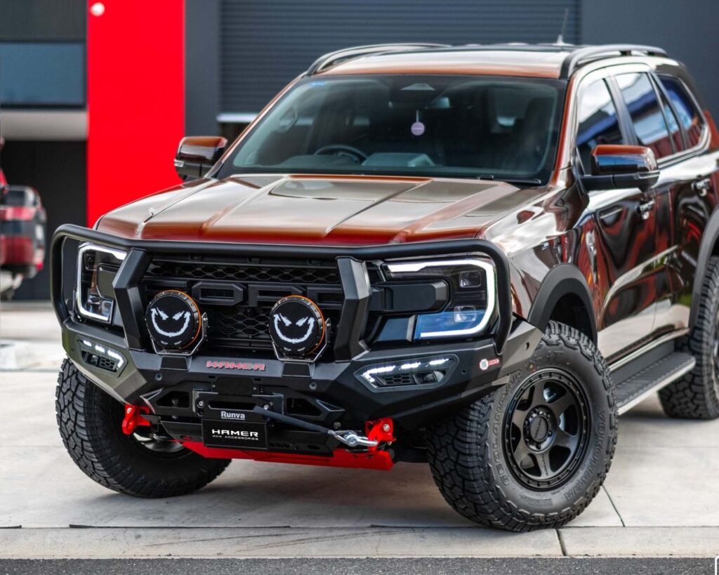 next gen everest bull bar, atlas series plus hooped front bar, Front Bumper replacement, steel bullbars full protection