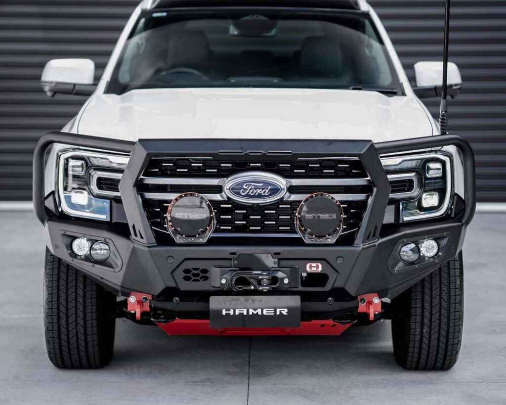 next gen everest bull bar, hamer king series plus hooped front bar, Front Bumper replacement, steel bullbars full protection