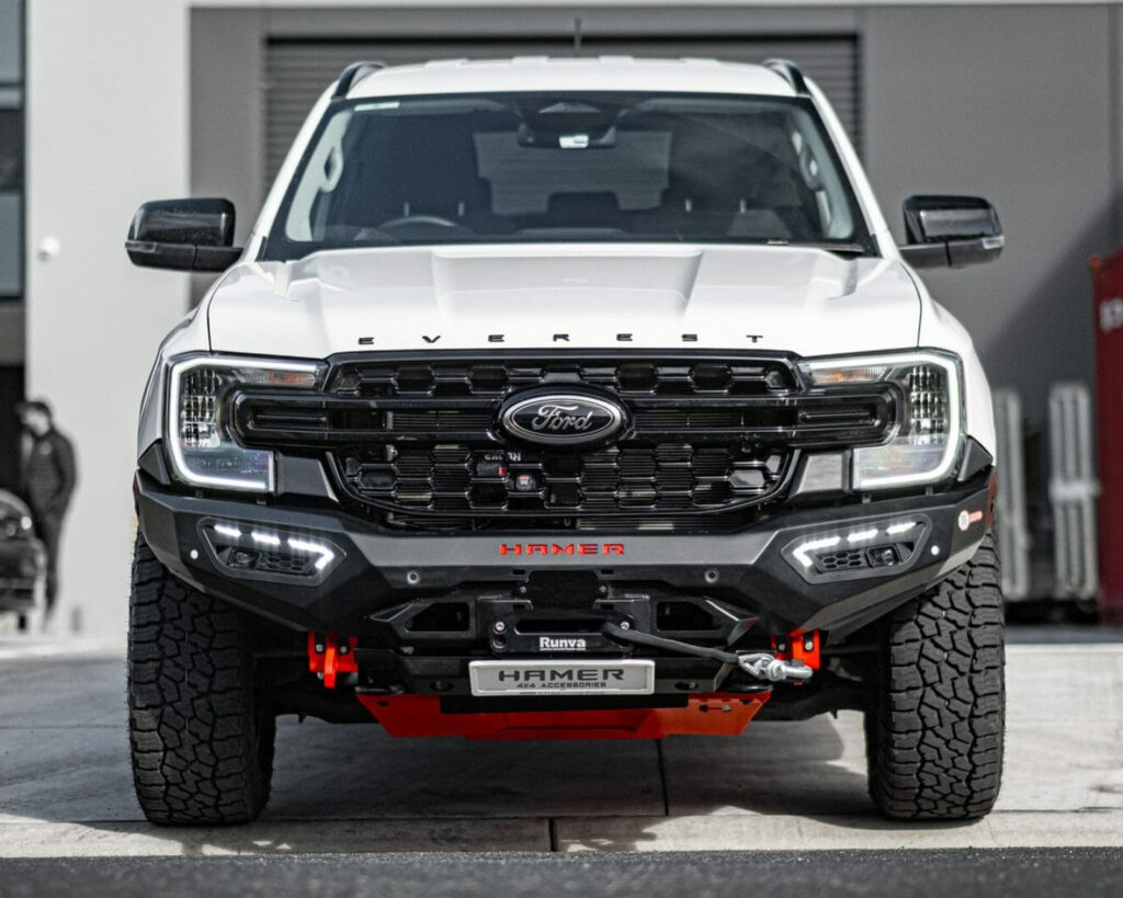 next gen everest bull bar, atlas series front bar, Front Bumper replacement, steel bullbars Hoopless bar