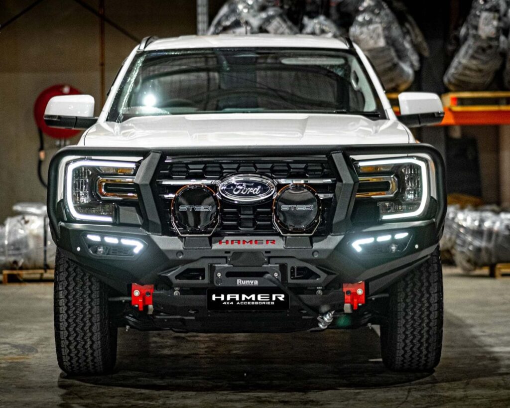 next gen everest bull bar, atlas series plus hooped front bar, Front Bumper replacement, steel bullbars full protection