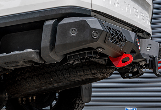 Next GEN Ranger Rear Step 5 Automatic electric tailgate step deploying instantly as the pickup truck tailgate opens