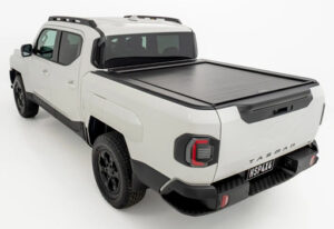 hsp electric roller shutter cover to suit kia tasman 2025 to current model, sports bar compatible