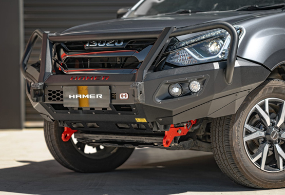 hamer king series plus bull bar for isuzu mux 2017 to 2020 model, triple hoop protection bullbar MU-X