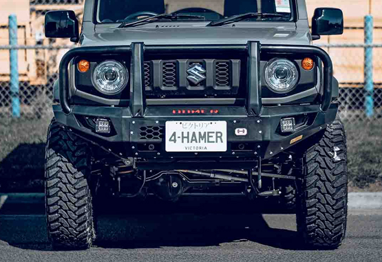 hamer king series plus bull bar suzuki jimny 2019 to current models triple hoop protection