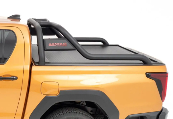 hsp armour sports bar for toyota hilux sr5 2026 to current models steel sports bar to suit hsp electric roller shutter or factory tub