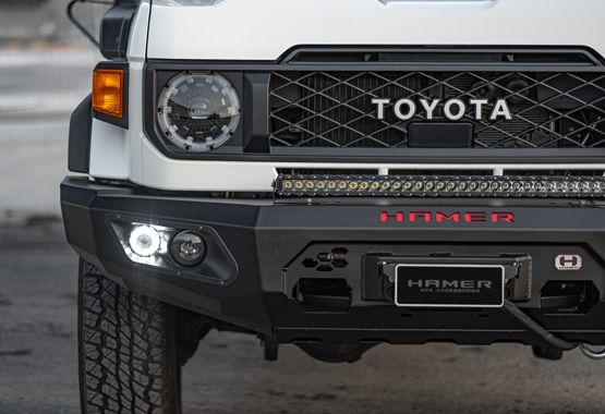 hamer king series bull bar toyota landcruiser 70 series 2023 to current models lc70 series land cruiser bullbar