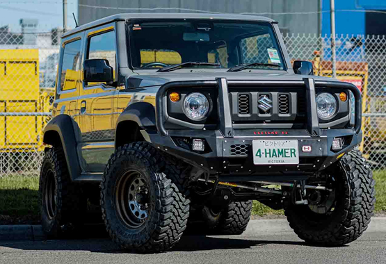 hamer king series plus bull bar suzuki jimny 2019 to current models triple hoop protection