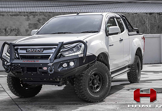 hamer king series plus bull bar for isuzu mux 2017 to 2020 model, triple hoop protection bullbar MU-X