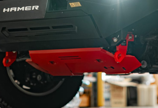hamer bash plate toyota hilux gr 2023 to current model red bashplate>