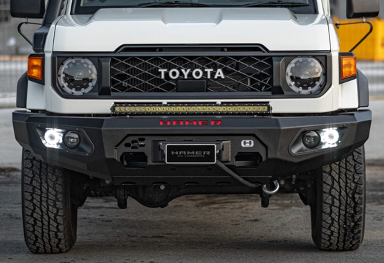 hamer king series bull bar toyota landcruiser 70 series 2023 to current models lc70 series land cruiser bullbar