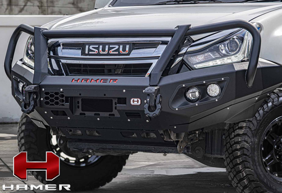 hamer king series plus bull bar for isuzu mux 2017 to 2020 model, triple hoop protection bullbar MU-X