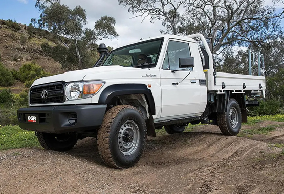egr fender flares matte black to suit toyota landcruiser 70 series workmate 2008 to 2022 model>