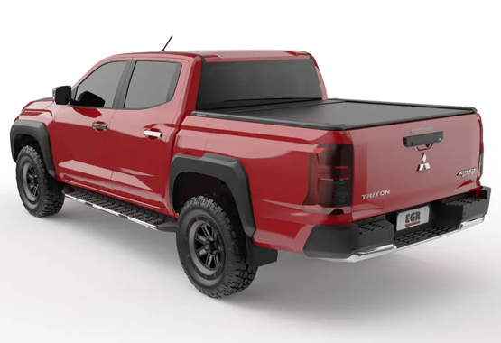 egr fender flares to suit mitsubishi mv triton 2024-current models, matte black and colour matched flares>