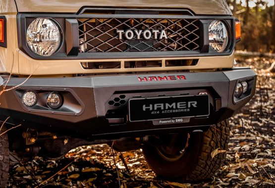 hamer king series bull bar toyota landcruiser 70 series 2023 to current models lc70 series land cruiser bullbar