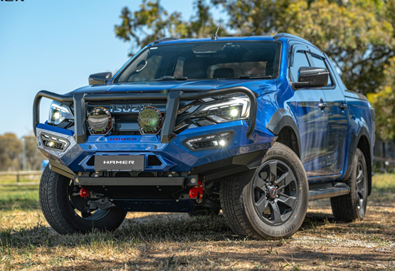 hamer atlas series plus bull bar isuzu dmax 2024 to current model d-max bullbar triple hoope protection>