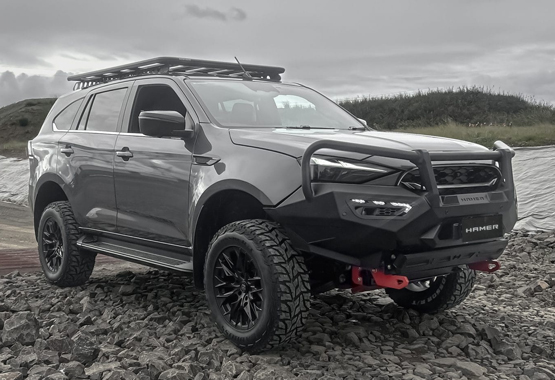 hamer atlast plus series bull bar mux 2025 to current models mu-x bullbar triple hoop protection>