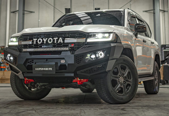 hamer king series bullbar toyota landcruiser 300 series 2022 to current model lc300 land cruiser 300 bull bar>