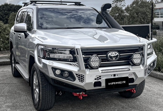 hamer king series plus bullbar toyota landcruiser 300 series 2022 to current model land cruiser 300 lc300 bull bar triple hoop protection>