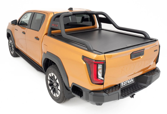 hsp armour sports bar for toyota hilux sr5 2026 to current models steel sports bar to suit hsp electric roller shutter or factory tub>