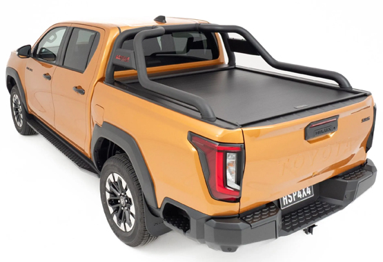 hsp electric roller shutter cover to suit toyota hilux n90 SR5 SR 2026-Current model, sports bar compatible>