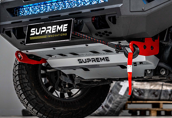 supreme bull bar x-series front bar hoopless bullbars bash plate recovery points winch compatible