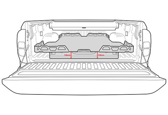 hsp tray slider load slide to suit volkswagen amarok 2h 2010-2022 model
