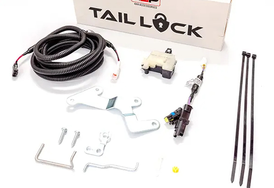 hsp tailgate lock for nissan navara np300 my21 to 2025 model, tail gate locks with factory key fob protecting tub