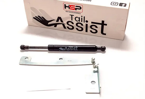 hsp tailgate assist for nissan navara np300 2020 to 2025 models dampens the load while the tailgate is declining and reduces the weight when inclining