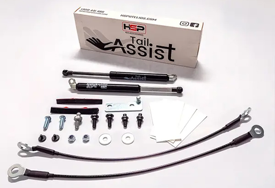 hsp tailgate assist for toyota hilux sr5 gr 2015 to current model dampens the load while the tailgate is declining and reduces the weight when inclining
