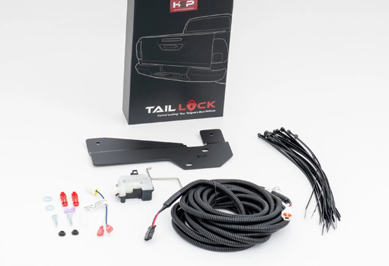hsp tailgate lock for Foton tunland v7 v9 2025 to current model, tail gate locks with factory key fob protecting tub