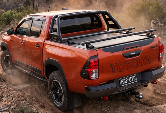 hsp load bars cross bars to suit toyota hilux rugged x Designed specifically for ute tubs and roller shutter systems, HSP Load Bars give you the ability to carry larger gear without sacrificing tub access.>