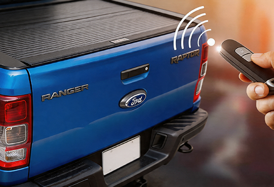 hsp tailgate lock for ford ranger and raptor px series 2011 to 2021 model, tail gate locks with factory key fob protecting tub>