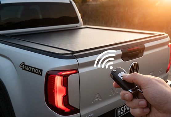 hsp tailgate lock for volkswagen nextgen amarok 2023 to current model, tail gate locks with factory key fob protecting tub>
