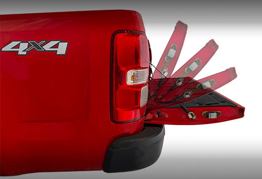hsp tailgate assist for holden colorado rg 2012 to 2020 models dampens the load while the tailgate is declining and reduces the weight when inclining>