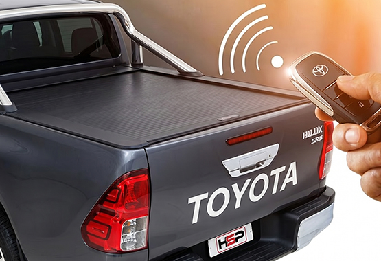 hsp tailgate lock for toyota hilux n80 2015 to 2021 model, tail gate locks with factory key fob protecting tub>