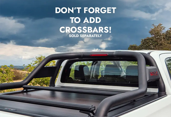 hsp armour sports bar for volkswagen amarok 2023 to current models steel sports bar to suit hsp electric roller shutter or factory tub