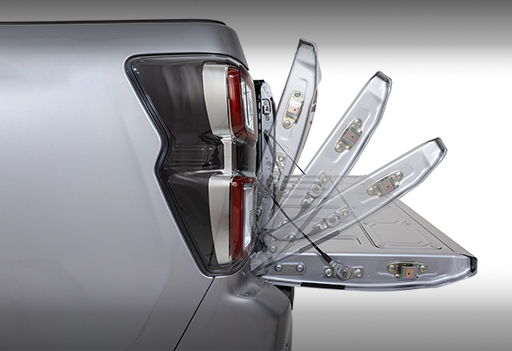 hsp tailgate assist for isuzu dmax 2021 to current models dampens the load while the tailgate is declining and reduces the weight when inclining>