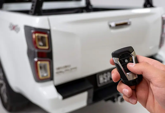 hsp tailgate lock for isuzu dmax 2021 to current model, tail gate locks with factory key fob protecting tub>
