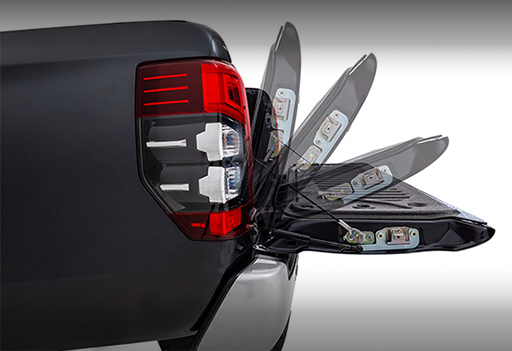 hsp tailgate assist for mitsubishi triton mq mr 2015 to 2023 model dampens the load while the tailgate is declining and reduces the weight when inclining>
