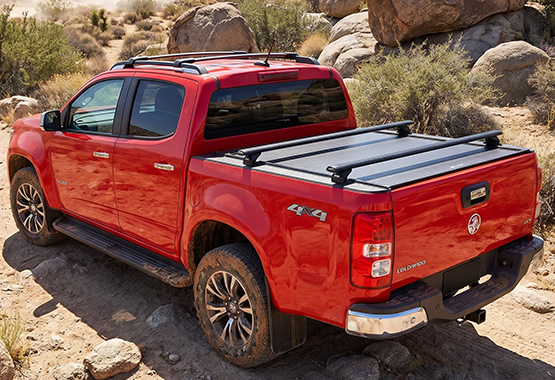 hsp load bars to suit holden colorado rg 2012 to 2020 model cross racks across the tub>